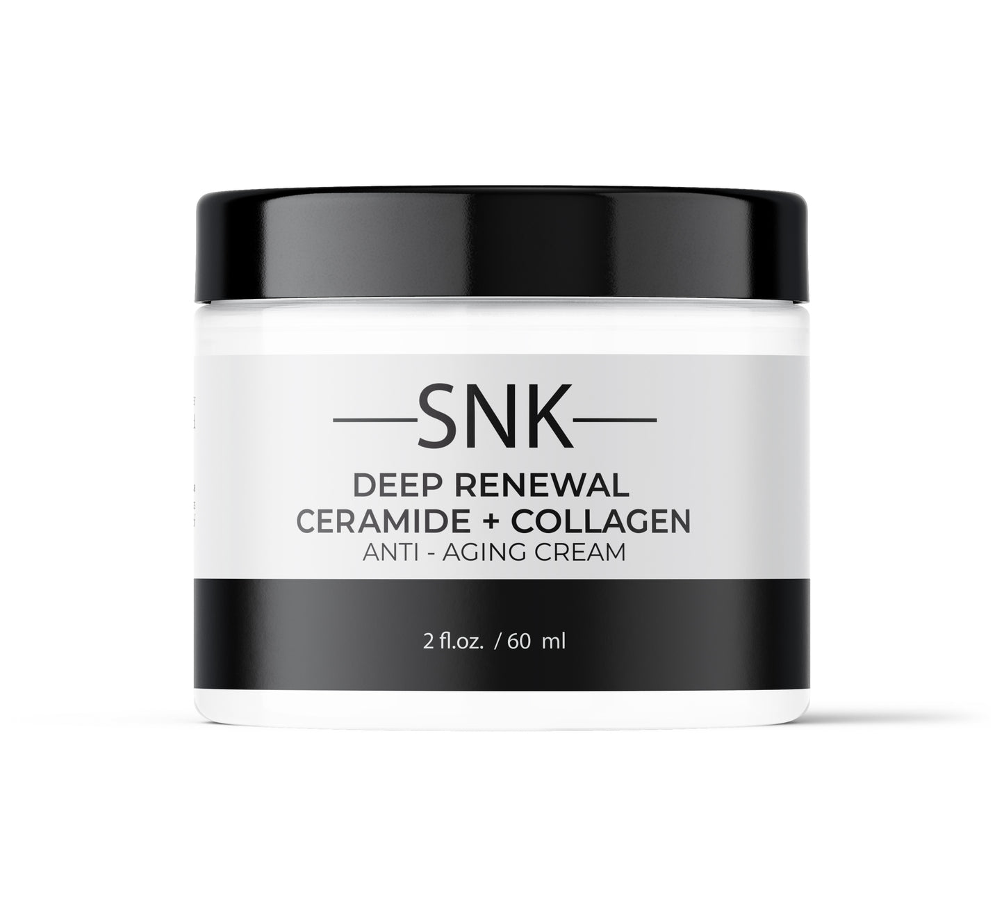 SNK DEEP RENEWAL CREAM + CERAMIDES + COLLAGEN Anti-Aging Cream, 2 fl. oz./60 ml, Made in USA