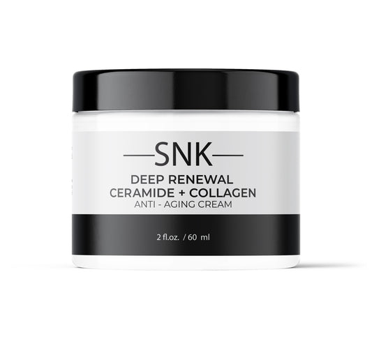 SNK DEEP RENEWAL CREAM + CERAMIDES + COLLAGEN Anti-Aging Cream, 2 fl. oz./60 ml, Made in USA